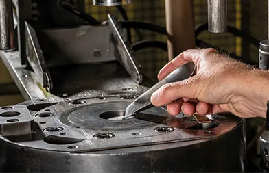 Mise en place de la poudre pour des disques